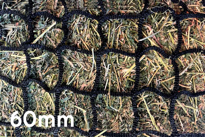 Aussie Grazers Knotless Hay Nets 6cm / No Clip Deluxe Knotless Extra Large Horse Slow Feed Hay Net
