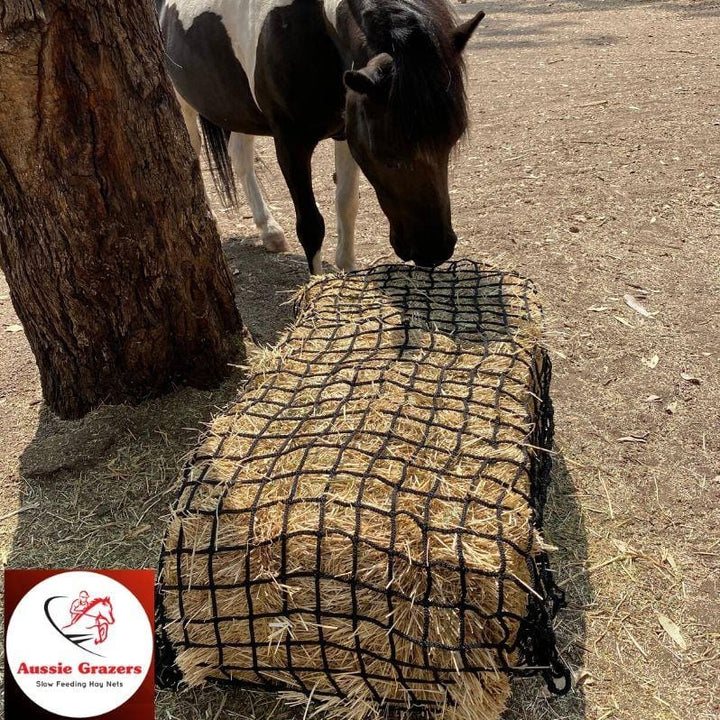 Deluxe Knotless Large Slow Feed Hay Net - Aussie Grazers