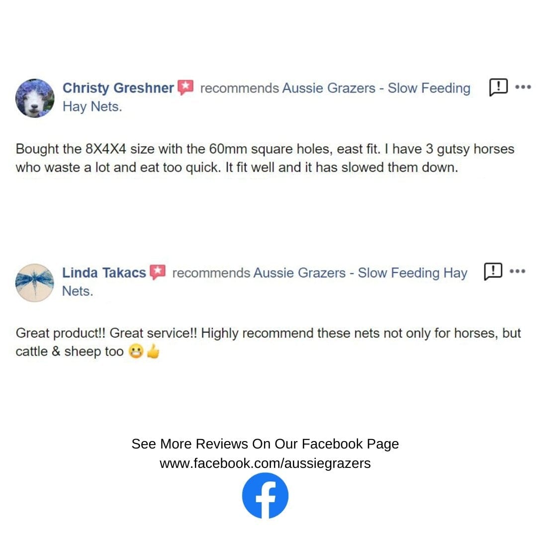 Giant Square Bale Slow Feeder Hay Nets Aussie Grazers