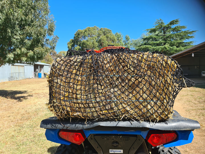 Aussie Grazers Knotless Hay Nets 2cm / No Clip Deluxe Knotless Large Horse Slow Feed Hay Net