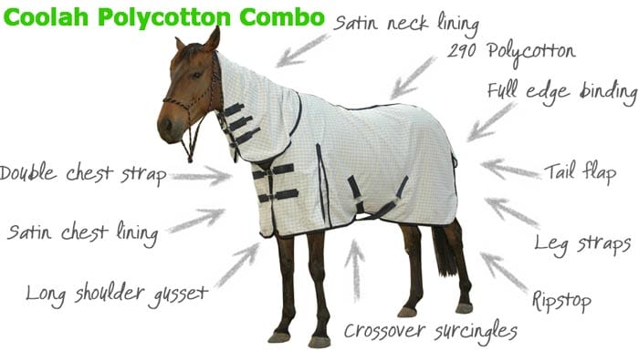 Go Horse Coolah White Polycotton Combo